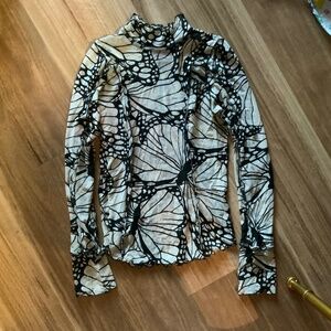 anna sui x free people mesh butterfly top